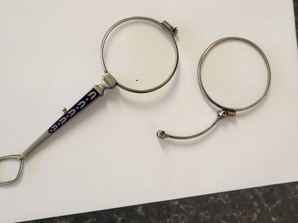 Rare Antique Art Deco Folding Lorgnette – Marked " - Main image