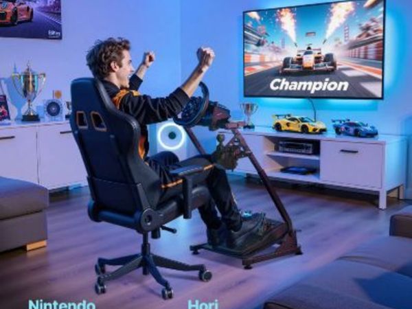 Racing Wheel Stand, Adjustable & Foldable - Main image