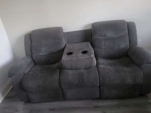 Recliner 3 & 2 seater couches - dark grey - Main image