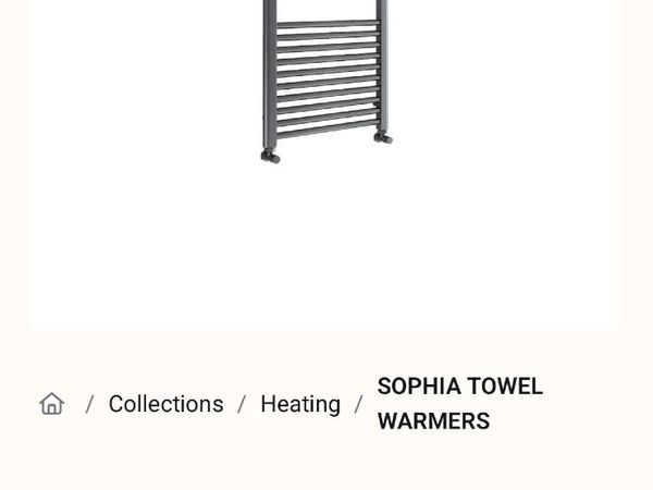 Niko Sophia Heated Towel Rail 1200x500 Gun Metal - Main image