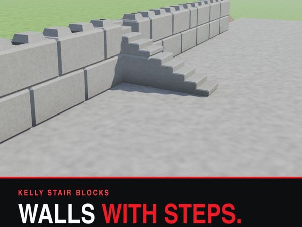 Concrete stair blocks for Kelly double blocks - Main image