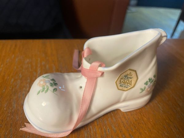 Royal Tara Fine Bone China Boot, shamrock detail - Main image