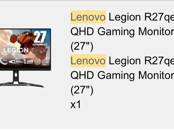 Lenovo legion monitor - Main image