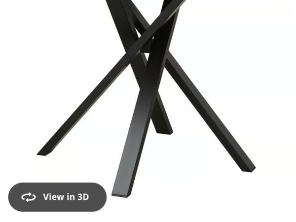 MARIEDAMM Table, black marble effect, 105 cm - Main image