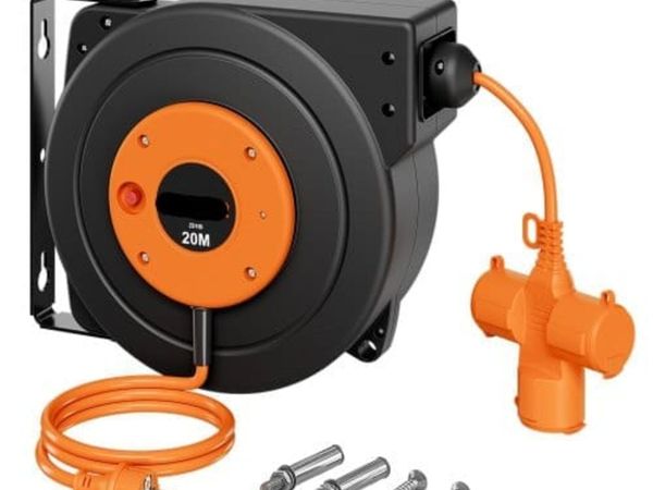 Retractable Extension Cord Reel 20 M Heavy Duty 16 - Main image