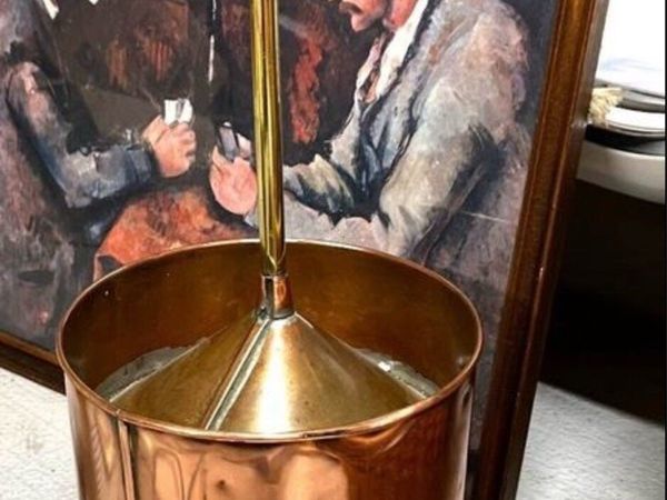 Rare Antique Copper and brass whiskey funnel - Main image