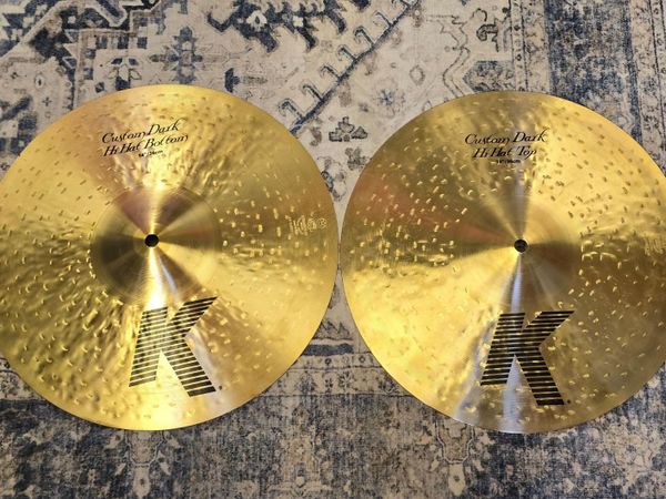 Zildjian 14" K-Custom Dark Hi Hats Cymbals - Main image