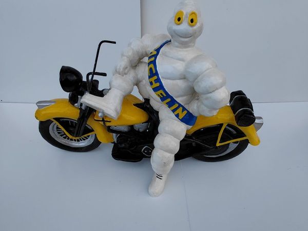 Michelin Man on Motorcycle – Large Hand-Painted - Main image