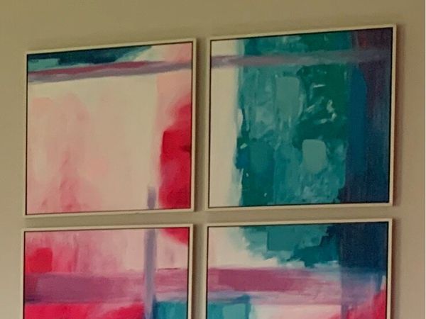 4 x Vibrant Blooms set of Paintings - Main image