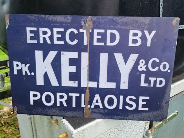 Large  Kelly portloish metal sign - Main image