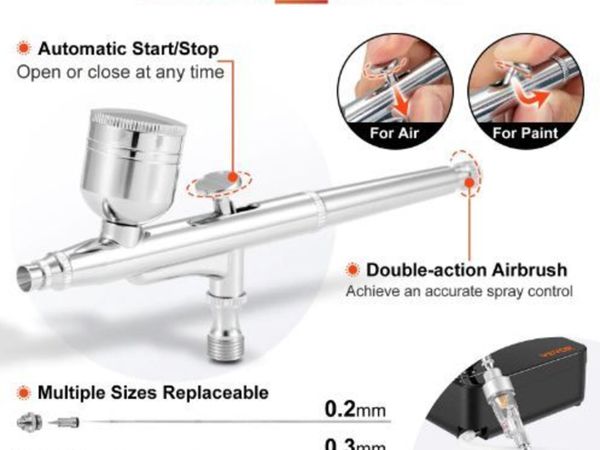 Airbrush Kit, Portable Airbrush Set - Main image