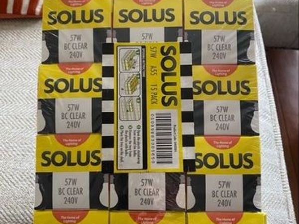 Solus light bulbs 75w x 15 new and unopened. Halogen. - Main image
