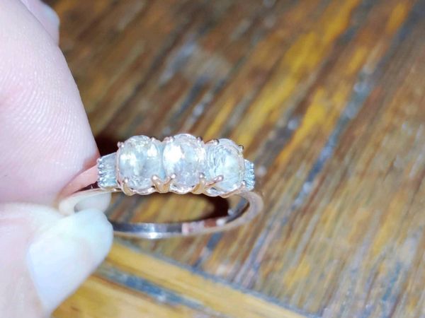 CHUNKY PINK SAPPHIRE & DIAMOND, 9CT Gold New Ring. - Main image