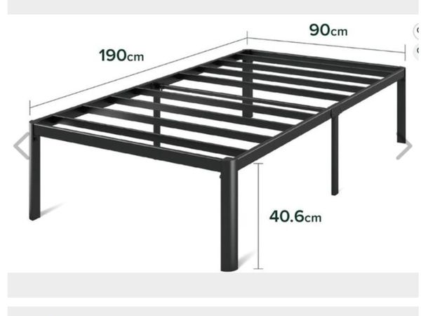 Metal bed, with space for storage underneath - Main image