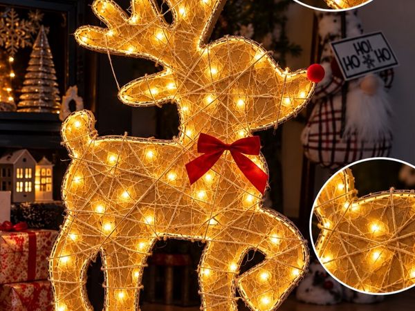 HANDMADE LIGHT-UP CHRISTMAS REINDEER 🎄✨ - Main image