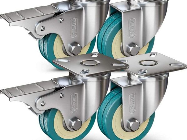 50mm Heavy-Duty Castor Wheels – 200kg Capacity - Main image