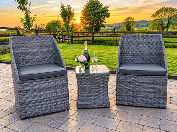 Puglia 3 Piece Bistro Tub Set (Grey) - Main image