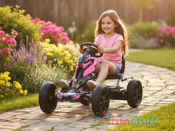 Thunder Eva Rubber Wheel Go Kart Pink - Main image