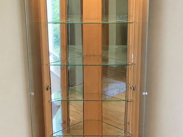 Corner Glass Display Cabinet with light - Main image