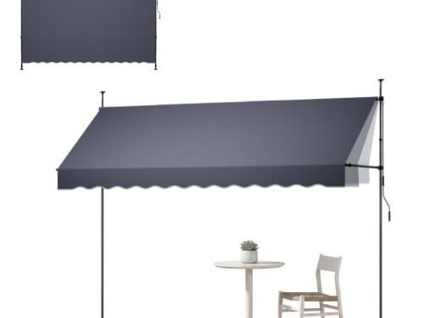 Manual Retractable Awning, 350 cm Outdoor Retracta - Main image