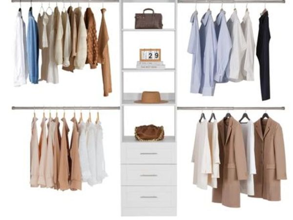 Closet System with 3 Drawers, Adjustable Height - Main image