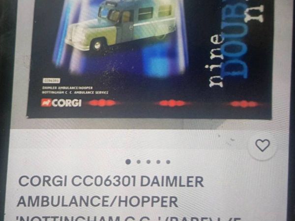 {  RARE } CORGI  DAIMLER  AMBULANCE/ DIE-CAST . - Main image