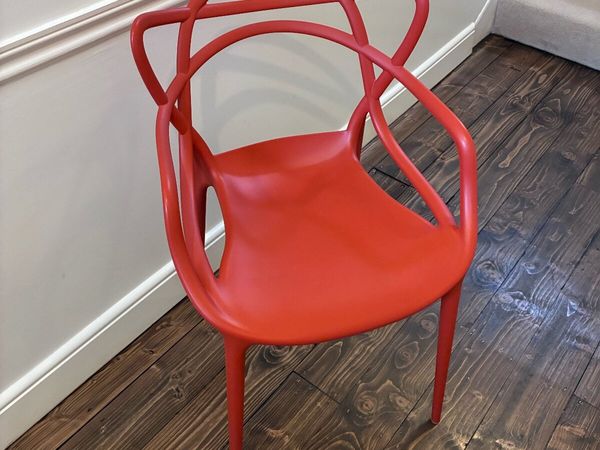 4 Genuine Kartell Masters Chairs – Rust - Main image