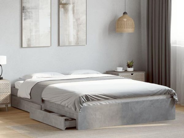 Bed Frame Engineered Wood Material Wooden Storage - Main image