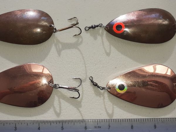 Pike copper spoons x 4 - Main image