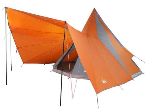 Tipi Tent with Roof Grey and Orange 510 x 690 x 33 - Main image