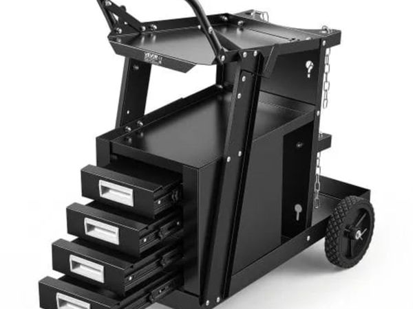 Welding Cart, 2-Tier 4 Drawers Welder Cart with 12 - Main image