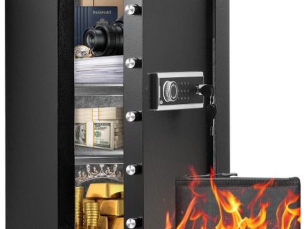 Single Door 3.5 cu.ft Safe Box with Key Lock & Pas - Main image