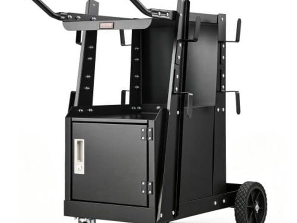 Welding Cart, 2-Tier Heavy Duty Welder Cart with A - Main image