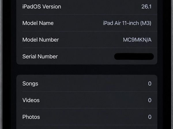 iPad Air 11-inch (M3), 128GB, Space Grey, Mint Condition - Main image