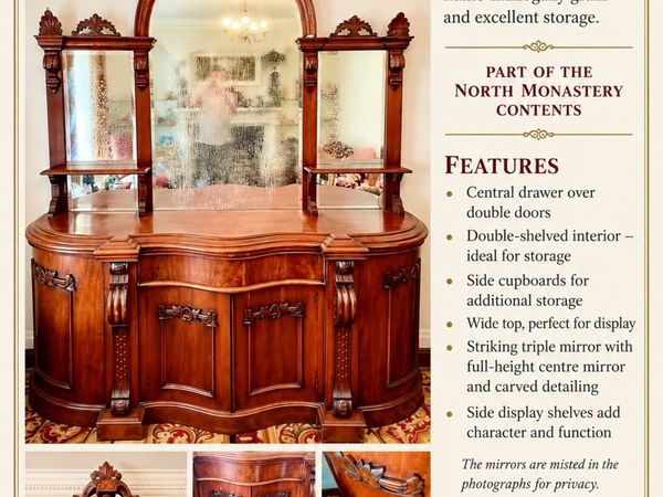 Late victorian irish flame mahogany - Main image