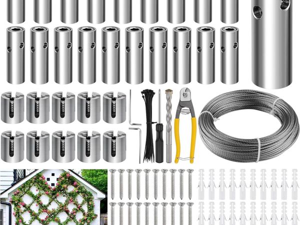 185pcs 30m Stainless Steel Garden Wire Trellis - Main image