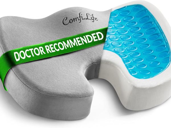 Gel-Enhanced Non-Slip Coccyx Memory Foam Seat - Main image