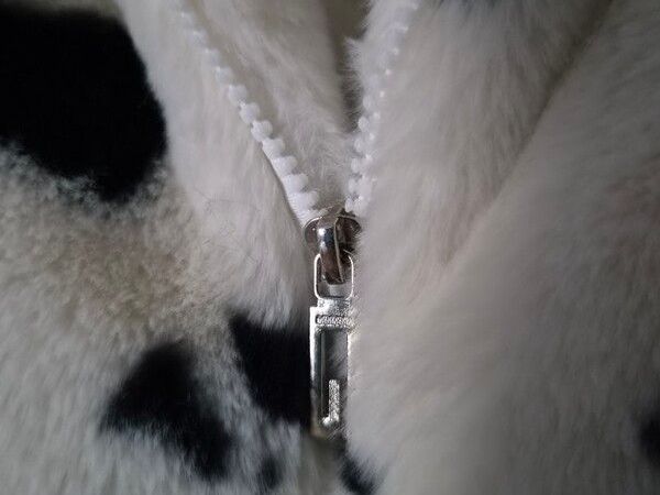 Coat faux fur zipper hoodie - Main image