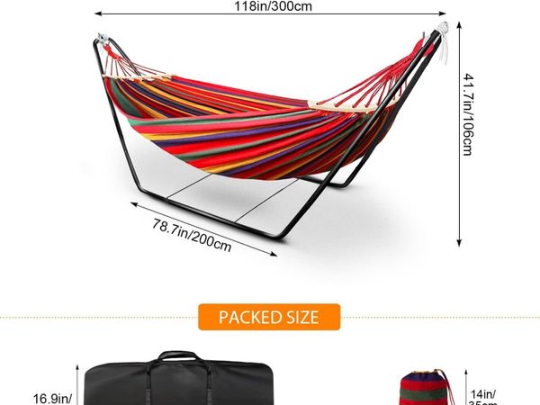 Hammock with Stand for Garden Patio and Camping - Main image