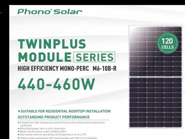 Phono Solar 455W Solar Panels – PS455M6H-20/UH - Main image