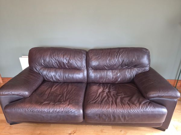 Leather couch & armchair - Main image