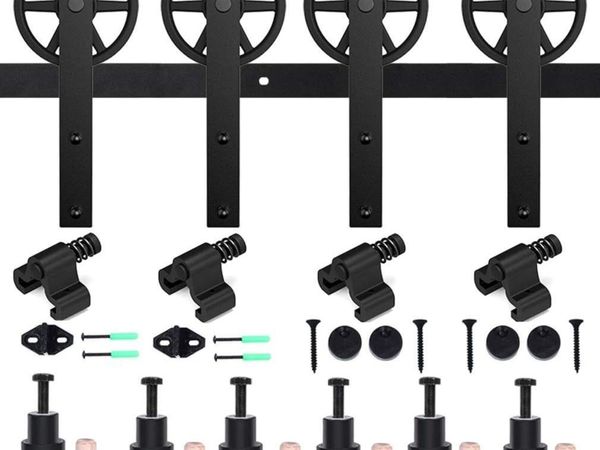 Barn Door Hardware Kit 10FT with J Shape Rollers - Main image