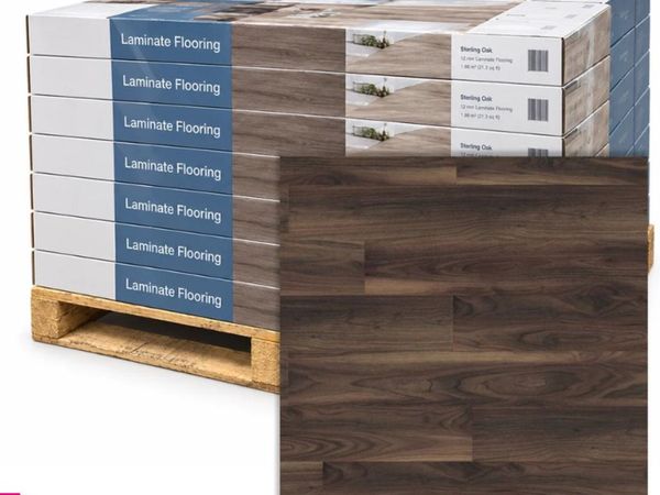 PALLET DEAL - Dark Walnut 12mm Laminate flooring - Main image