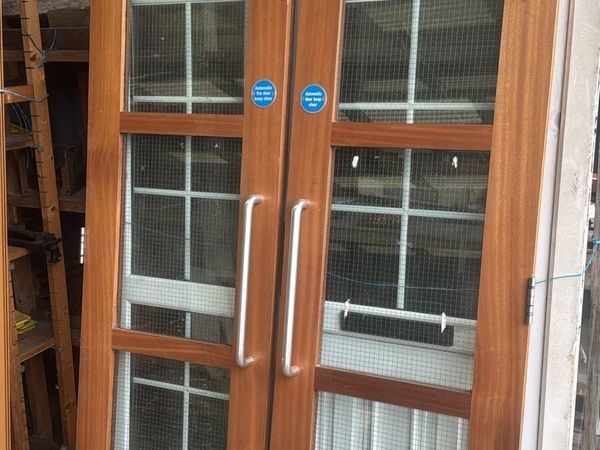 Mahogany Double Fire Doors for sale - Main image