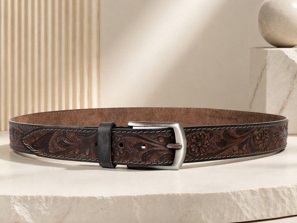 Unisex Genuine Leather  Belt  Western Leather Belt - Main image