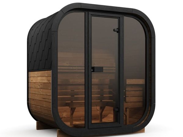 Modern Cube Outdoor Sauna SKOG 130 Thermowood - Main image