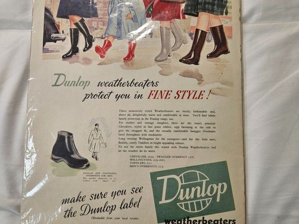 Vintage Dunlop Advertising Card - Main image