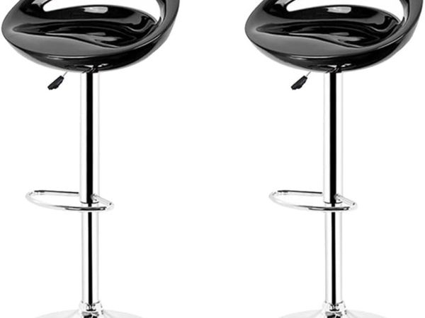Bar Stool Set of 2 Adjustable Modern ABS Chairs - Main image