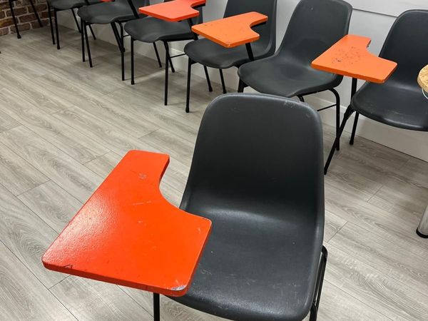 School chairs with built in desktop - Main image