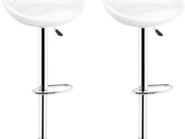 Bar Stools Set of 2 Adjustable Contemporary Design - Main image